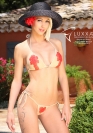  Soutien-gorge triangle motif rouge